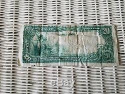 1902 Sceau Bleu National Des États-unis Grande Note De 20 $ Sur La Devise! Charte Bancaire M2894