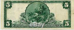 1902 Series National Currency 5 $ Note Première Banque Nationale De Wrightsville Pa