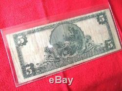 1902 U. S National Bank Of Houston Texas Monnaie Note 5 $ Dollar Rare 10152 Projet De Loi