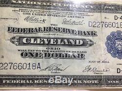 1914 Banque De Réserve Fédérale De Cleveland, Dans La Devise Nationale De L'ohio, Grand Billet