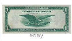 1918 $ 1 $ 1 Dollar Us Monnaie Nationale Frbn Cleveland Note Bancaire De Grande Taille