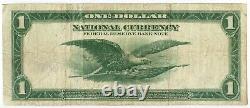 1918 $ 1 Dollar Banque De Réserve Fédérale Chicago Monnaie Nationale Note Mb983