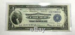 1918 $ 1 En Monnaie Nationale Réserve Fédérale Américaine Chicago Fr-727 Nice Xf