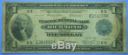 1918 $ 1 Grande Taille Note Nationale De La Monnaie Réserve Fédérale De Richmond