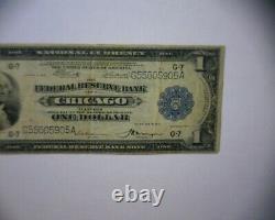 1918 $1 National Currency Grand Billet De Banque Chicago ILL