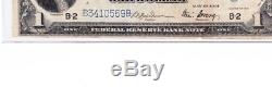 1918 1 $ New York Frb Fr # 713 Banque Nationale Note Papier Monnaie 1914