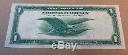 1918 $ 1 Us National Currency New York Federal Reserve Large Bill Bank Note