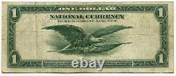 1918 Billet de grande valeur de 1 $ de monnaie nationale, Banque fédérale de réserve de Chicago, Illinois, E412.