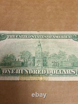 1928 $ 100 $ Fr Note De La Banque Chicago Illinois Monnaie Nationale (redemable En Or)