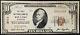 1929 10,00 $ Devise Nationale, Première Banque Nationale Du Lac Rib, Wisconsin