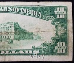 1929 10,00 $ Monnaie Nationale, American National Bank De Wausau, Wi! Faible Numéro De Série