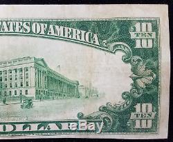 1929 10,00 $ Monnaie Nationale, Première Banque Nationale De Marion, Wisconsin