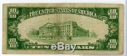 1929 10 $ 43 Monnaie Nationale Note First Bank Salem Ohio DIX Dollars Le746