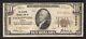 1929 10 $ Banque Nationale De L'atlantique De Jacksonville, Fl Monnaie Nationale Ch. Numéro 6888