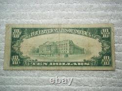 1929 10 $ Bluffton Indiana En Monnaie Nationale T1 # 13305 Old Banque Nationale #