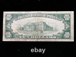 1929 10 $ DIX Dollars Lynchburg Va Note De La Banque Nationale Devise (ch. 1522)