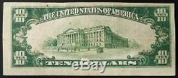 1929 10 $ De La Monnaie Nationale First National Bank Of Mcconnelsville, Ohio