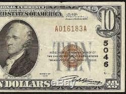 1929 $ 10 Dollar Bill Riggs National Bank Washington DC Note Devise Billets