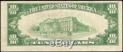 1929 $ 10 Dollar Pomona California Banque Nationale Note Monnaie Money Charter 3518