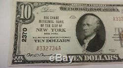 1929 $ 10 Federal Reserve Bank De New York, Ny Rare Us National Monnaie Argent