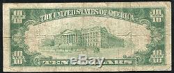 1929 10 $ La Banque Nationale Du Pacifique De Nantucket, Ma Monnaie Nationale Ch. # 714