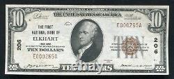 1929 10 $ La First National Bank Of Elkhart, En Monnaie Nationale Ch. # 206