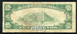 1929 10 $ La Première Banque Nationale De Memphis, Tx Monnaie Nationale Ch. # 6107