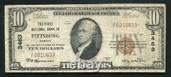 1929 $10 La Première Banque Nationale De Pittsburg, Monnaie Nationale De Ks Ch. Numéro 3463