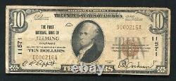 1929 10 $ La première banque nationale de Fleming, Co Monnaie nationale Ch. # 11571