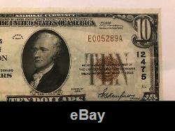 1929 10 $ Les Etats-unis Banque Nationale Galveston Texas National Monnaie 12475