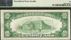 1929 $ 10 Minniapolis Brown Seal Bank Note Monnaie Nationale De L'argent Pmg 55 Epq