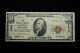 1929 10 $ Monnaie Nationale La Banque Nationale De Girard Pennsylvanie #7343