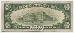 1929 $ 10 Monnaie Nationale Note 1882 Joliet Illinois Banque DIX Dollars Ax342