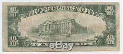 1929 $ 10 Monnaie Nationale Note 6698 Dodgeville Wisconsin Bank Ax340