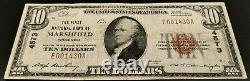 1929 $10 Monnaie Nationale, Première Banque Nationale De Marshfield, Wisconsin