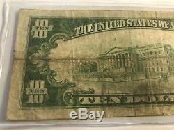 1929 10 $ Muskegon Michigan MI Banque Nationale Monnaie Note Bill Ch. # 4398