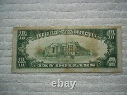 1929 $10 Ogden Utah Ut Monnaie Nationale T1 #2597 Première Banque Nationale Ogden #