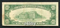 1929 10 $ Premier Banque Nationale À Beaver Falls, Pa Monnaie Nationale Ch # 14117