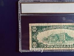 1929 $ 10 Texas Natl Monnaie Les Etats-unis Banque Nationale De Galveston Au Texas