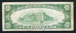 1929 $10 The First National Bank Of Napa, Californie Monnaie Nationale Ch. Numéro 7176