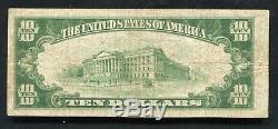 1929 10 Tyii First Banque Nationale De South Fork, Pa Monnaie Nationale Ch. # 6573