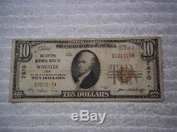 1929 $ 10 Wooster Ohio Oh Monnaie Nationale T1 # 7670 Citizens National Bank #