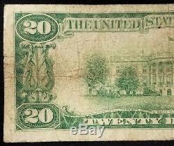 1929 $ 20,00 Monnaie Nationale, La Banque Nationale Echange De Waukesha, Wi
