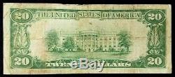 1929 20,00 $ Monnaie Nationale, La Première Banque Nationale De South Bend, Indiana