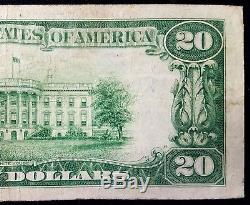 1929 20,00 $ Nat'l Currency, Banque Nationale St. Charles, St. Charles, Illinois