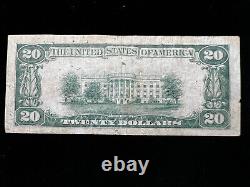 1929 20 $ 20 $ Philadelphia Ap National Bank Note Monnaie (ch. 542)