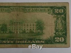 1929 20 $ Billet De Banque National, Type 1, Fin, Duluth, Minn, Low Série