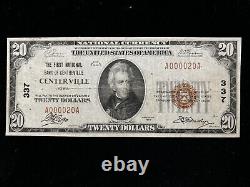 1929 $ 20 Centerville Ia Note De La Banque Nationale Devise (ch. 337) Série Basse 20