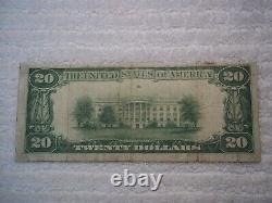 1929 $20 Escanaba Michigan MI Monnaie Nationale T1 # 8496 Escanaba Natl Bank #