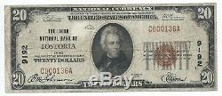 1929 20 $ Fostoria, Oh Banque Nationale Monnaie Remarque Bill Ch 9192 Type De Fin 1 Ohio